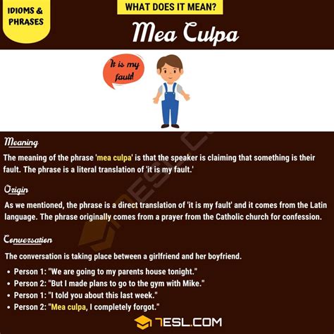 what does mea culpa mean